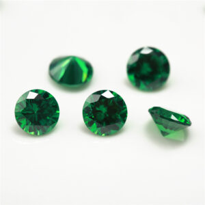 emerald green round cubic zirconia