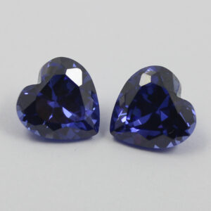 heart tanzanite cubic zirconia stones