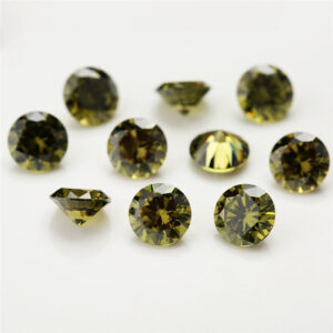 olive round cubic zirconia