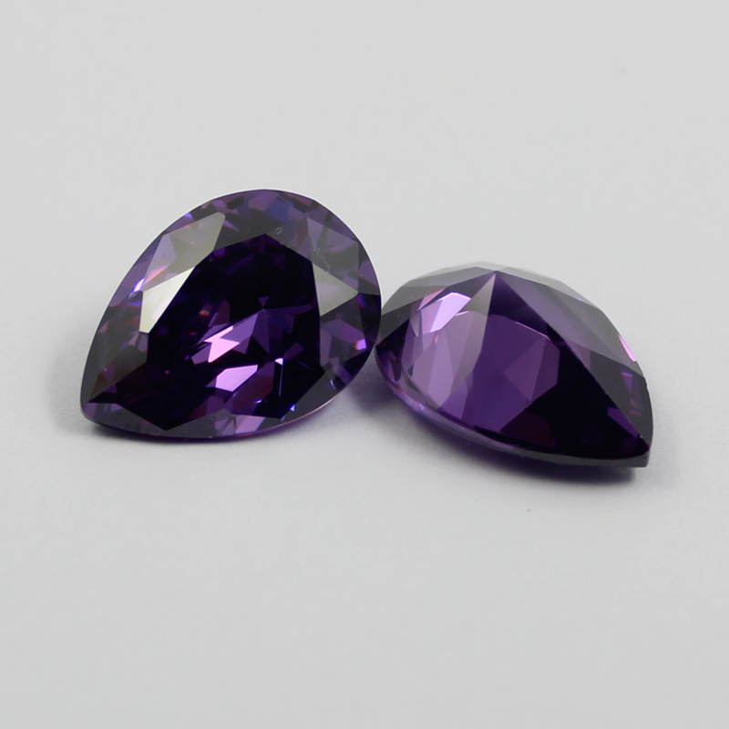 pear purple cubic zirconia wholesale