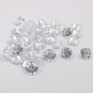 asscher cubic zirconia white manufacturer