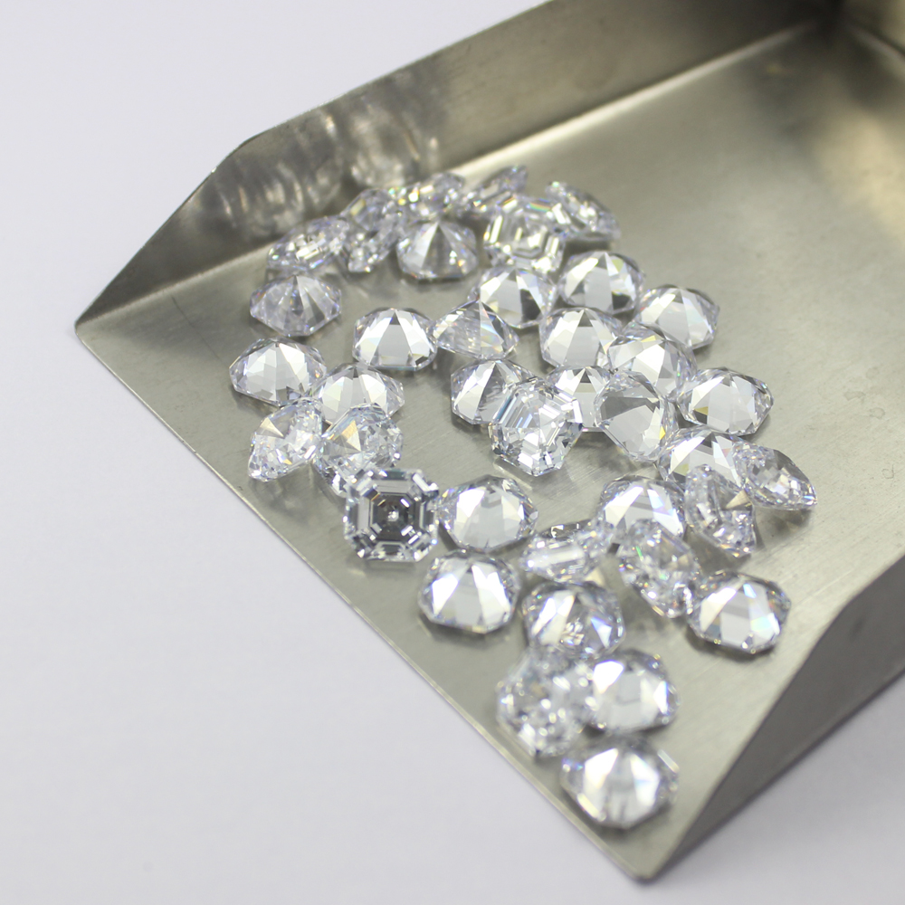 asscher cubic zirconia white wholesale price