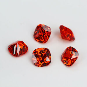cushion cubic zirconia orange China