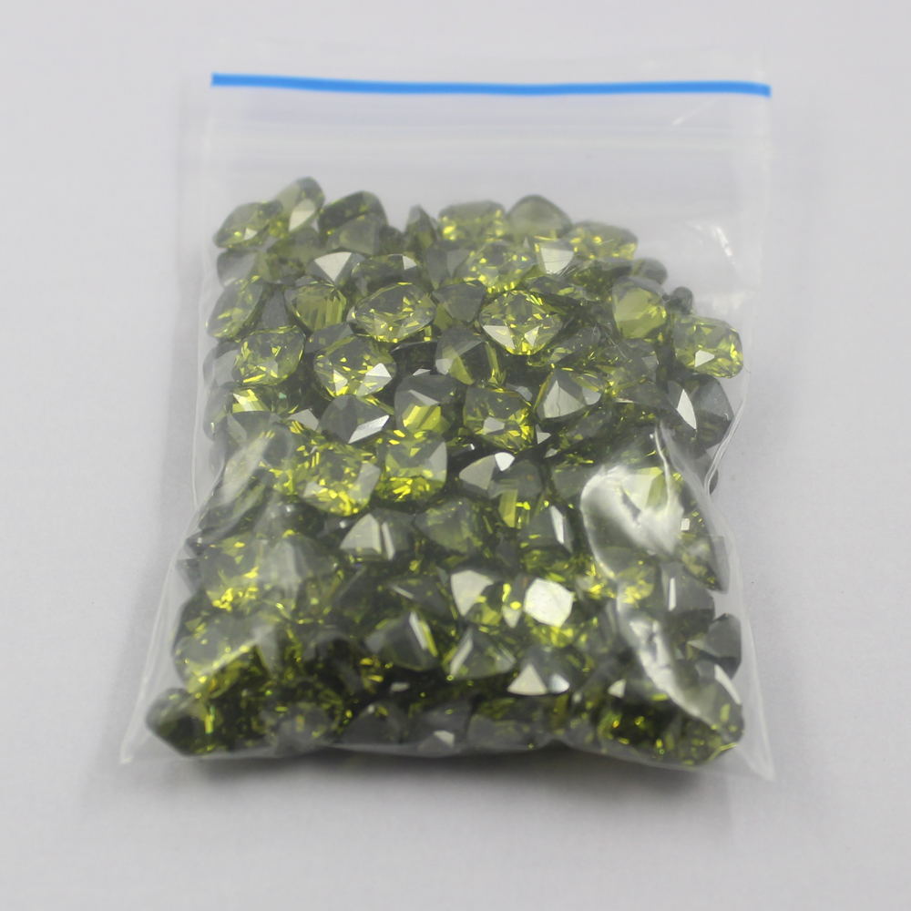 cushion cubic zirconia peridot manufacturer