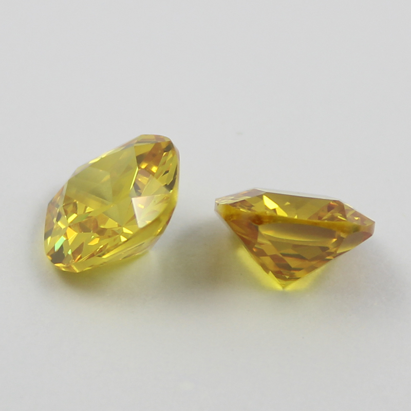 cushion cubic zirconia yellow supplier