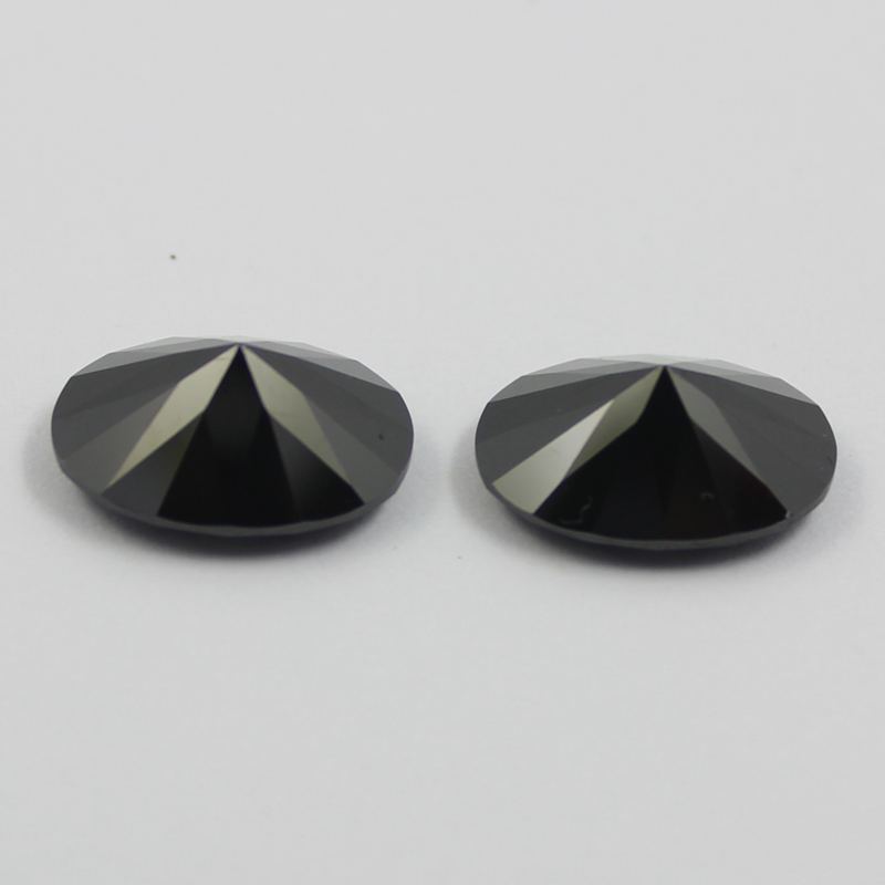 oval cubic zirconia black wholesale price