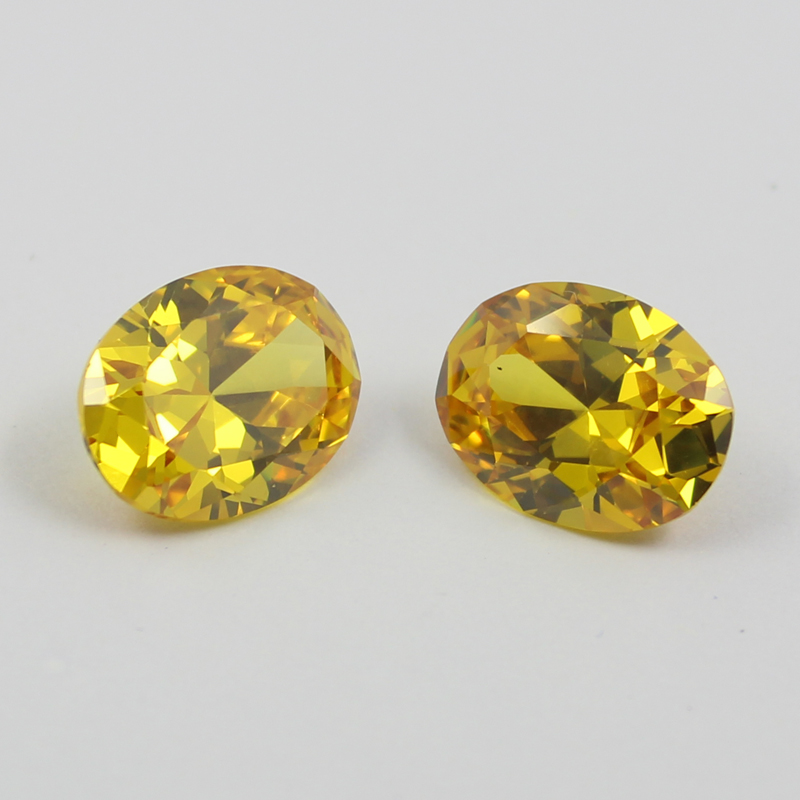 oval cubic zirconia yellow wholesale price