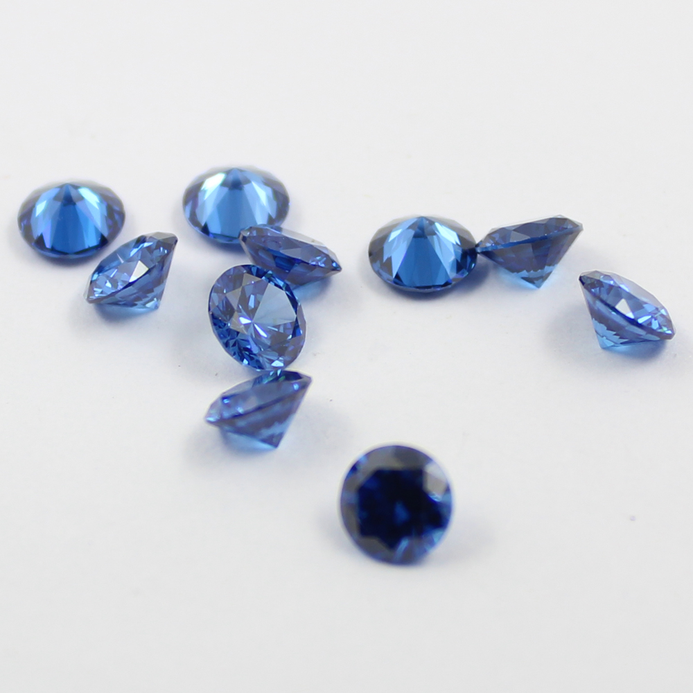 round cubic zirconia blue China