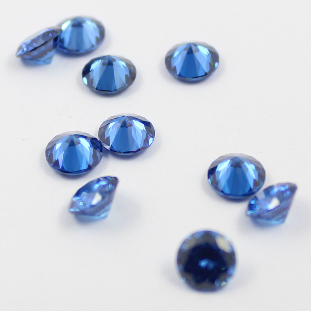 round cubic zirconia blue manufacturer