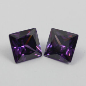 square cubic zirconia amethyst China