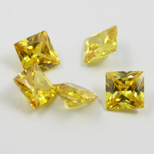 square cubic zirconia yellow wholesale price