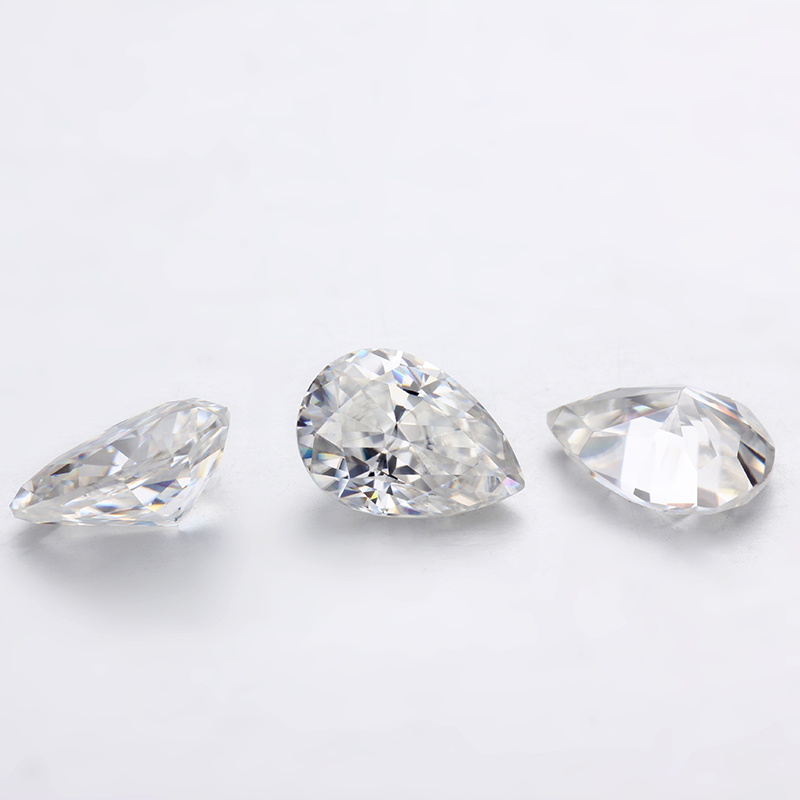 pear cut white moissanite China manufacturer