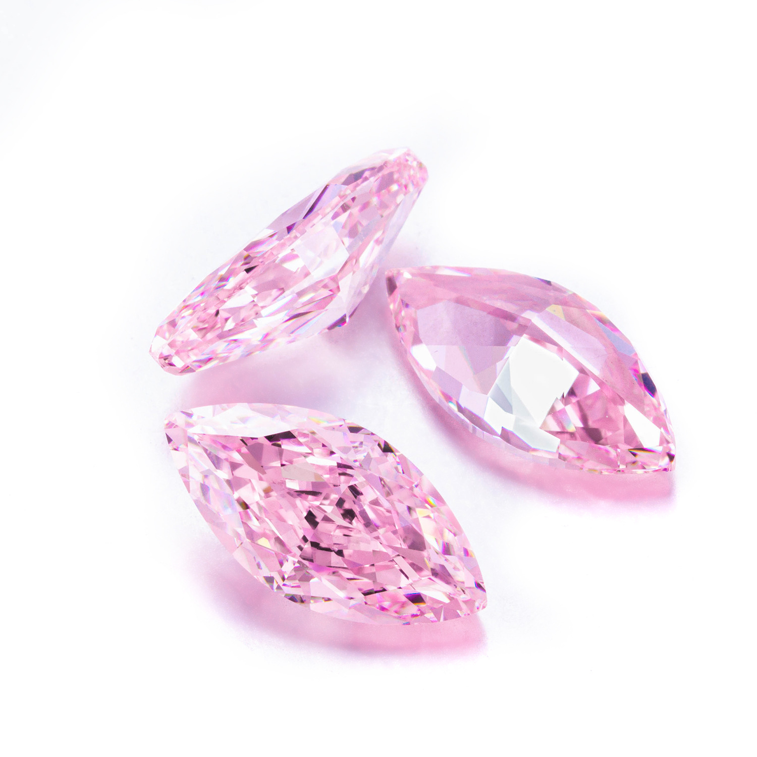 pink crushed ice marquise cut cubic zirconia wholesale price