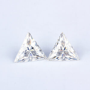 triangle cut white moissanite supplier