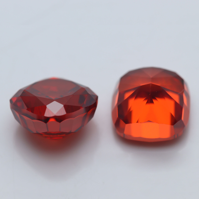 padparadscha crushed ice cushion cut cubic zirconia China