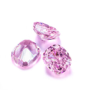 pink crushed ice rectangle cushion cut cubic zirconia China