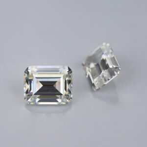 6A emerald cut white cz